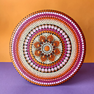 Mandala madera Orquídea