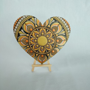 Corazón mandala Rising sun