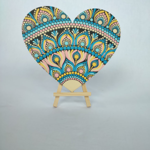 Corazón mandala Pastel